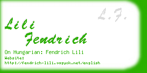 lili fendrich business card